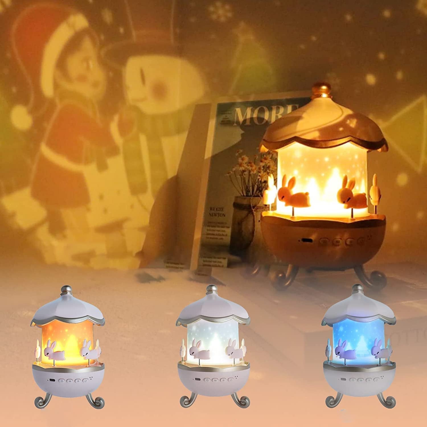 Bunny’s Carousel Rotating LED Night Light Bunny’s Carousel Rotating LED Night Light